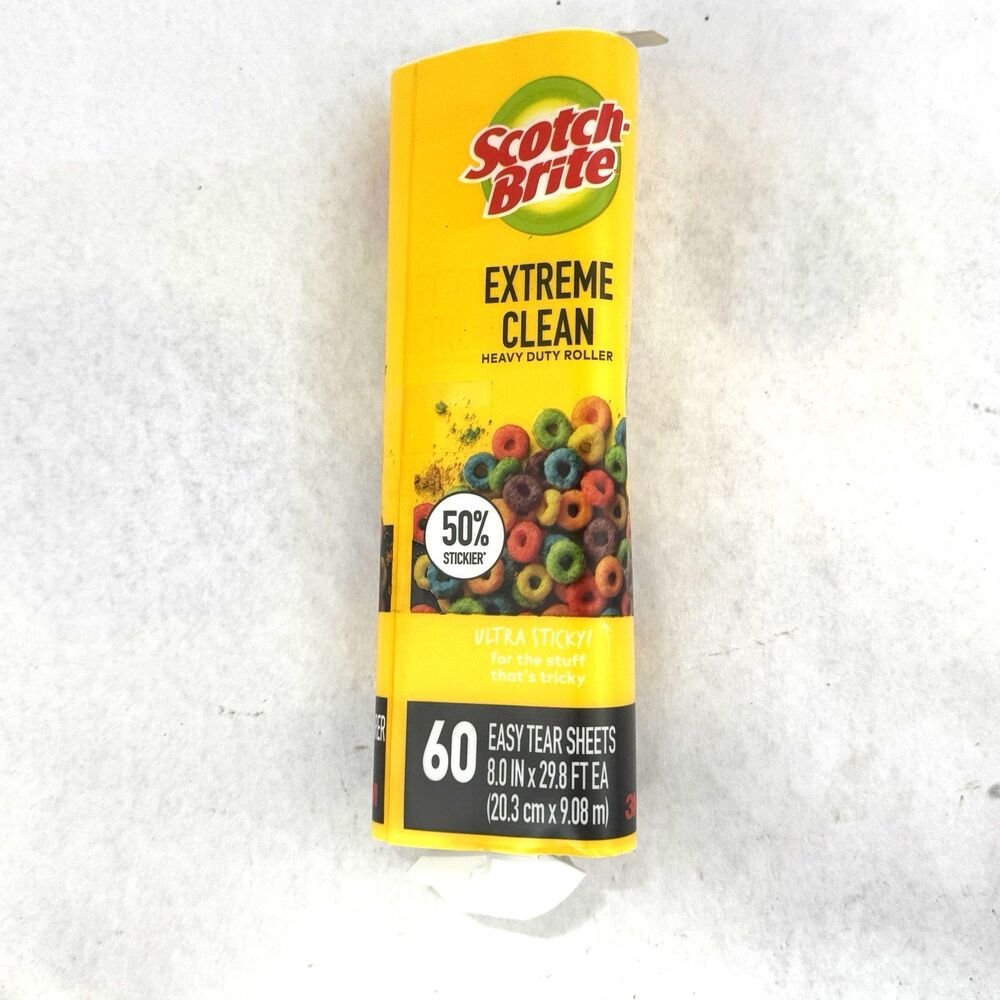 Scotch Brite Extreme Clean Heavy Duty Roller Refill 60 Sheets Refill Only